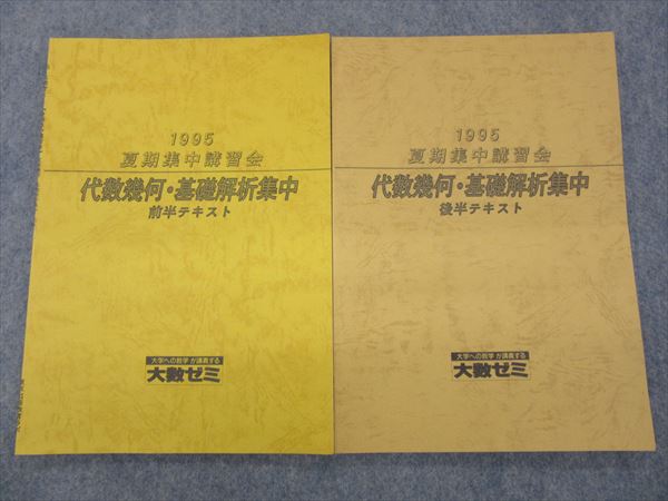 東京出版教育ラボ 大数ゼミ 代数幾何 基礎解析集中 前半後半 1995 夏期 